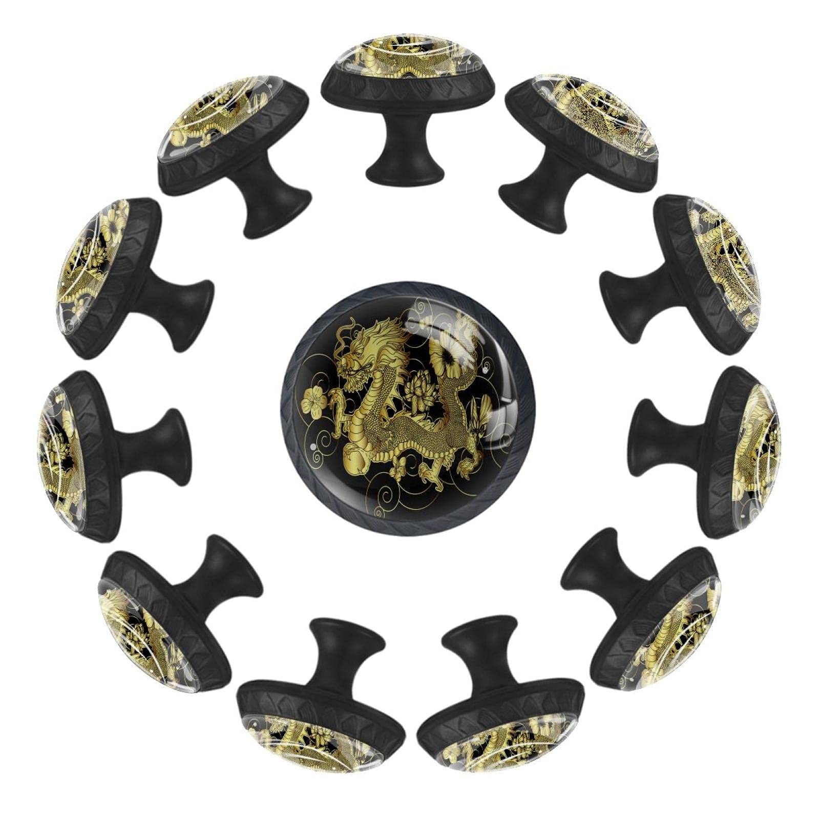 Boutons de meuble dragon doré insufflez de la poésie à votre chambre
