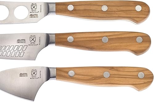 Miniatura 4 de Mercer Culinary Juego de cuchillos de queso de madera de olivo