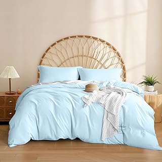 30 Blue Bedroom Ideas That Are Peaceful and Stylish 38 Light Blue Duvet Cover Oversized King Plus 128x120 -3 Pcs Duvet Cover wi...