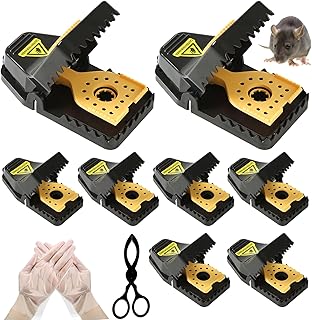 Tapetteà Souris, Tiege a Rat Rapidement et efficacement piège à Souris [2025 Nouveau] piège à Rat Intérieur et extérieur Réutilisable tapetteà Rat, piege Souris Utilisé Partout 9jeux (2L+6s+1*Clip)
