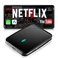 Wireless CarPlay Adapter, Magic AI Box with Dual-WiFi Stability, Wireless CarPlay Box Compatible with Wired Factory CarPlay & Android Auto, Support for YouTube/Netflix(Black)