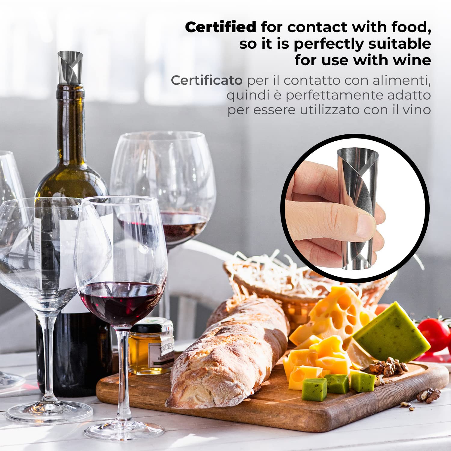 Salvagoccia Per Vino Pro Wine - 15 Pezzi Riutilizzabili, Antigoccia In Alluminio