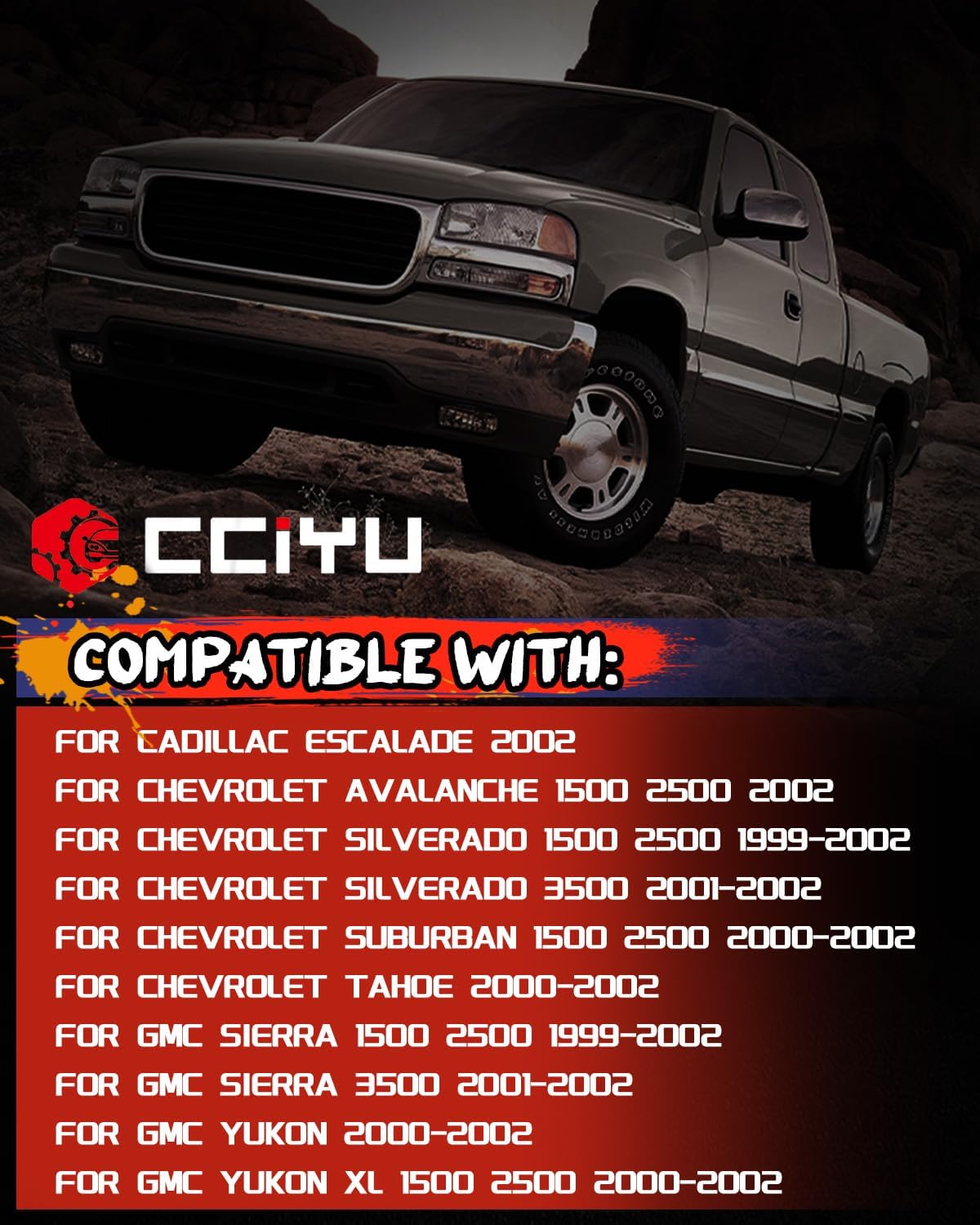 CCIYU Turn Signal Switch 26100839 3441937 Wiper Hazard Switch Cruise Control Switch Fit 2002 for Cadillac Escalade, 2002 for Cadillac Escalade EXT, 2002 for Chevrolet Avalanche 1500 2500