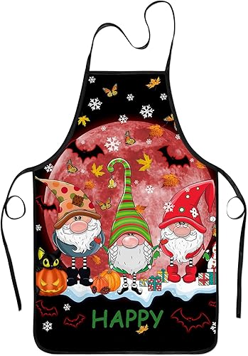 Delantales de gnomos de Navidad de Acción de Gracias de Halloween, delantal de gnomos de Feliz Hallothank disponible en Yaxa Costa Rica