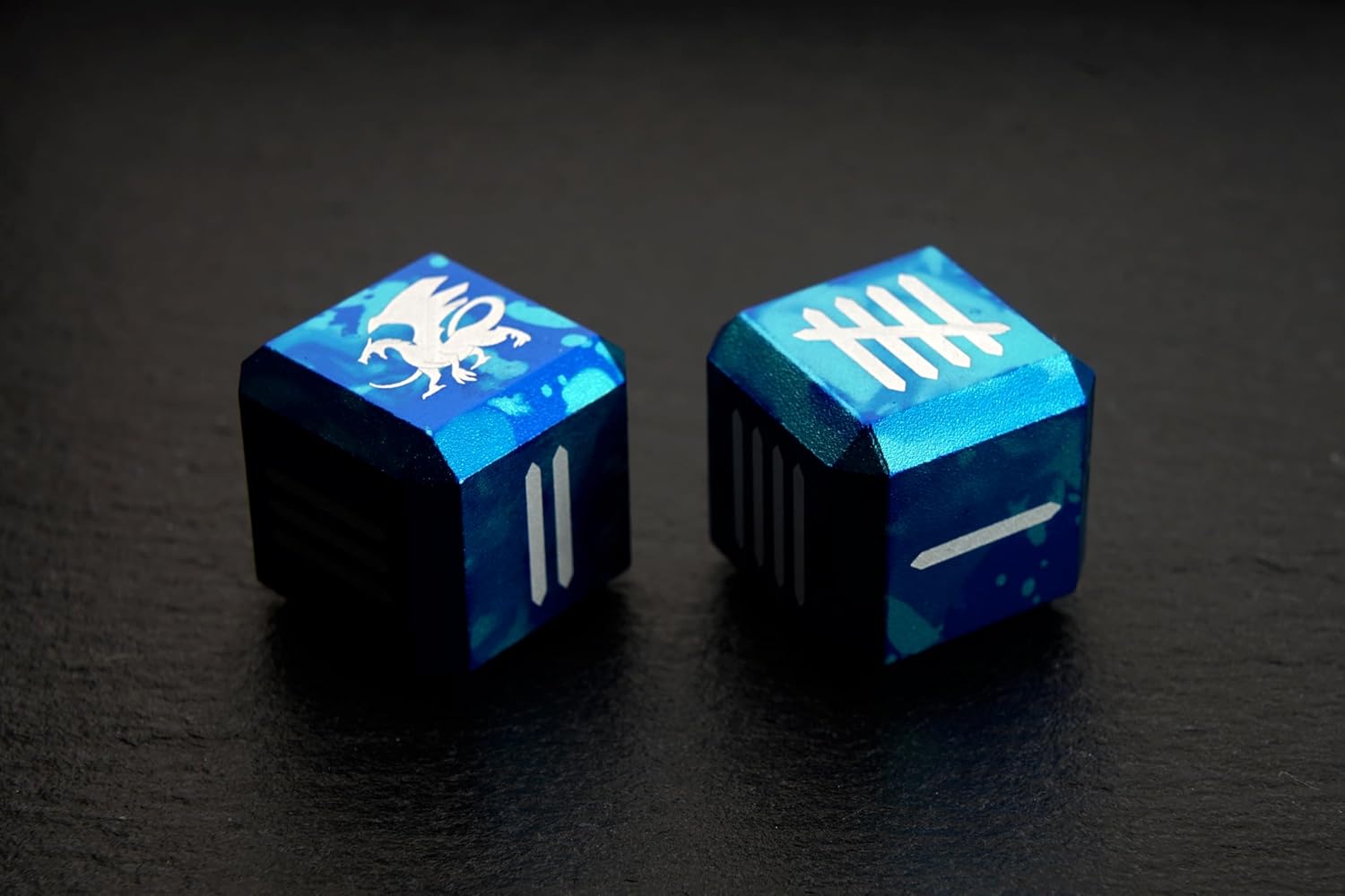 AKO DICE IV Unique Metal D6 Dice 6 Sided Dice, Large