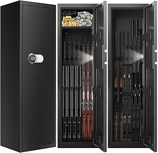 Sponsored Ad - Ncnlhk 7-8 Fire Resistant Gun Safe for Rifles and Pistols, Childproof Gun Cabinet with Combination Lock and...