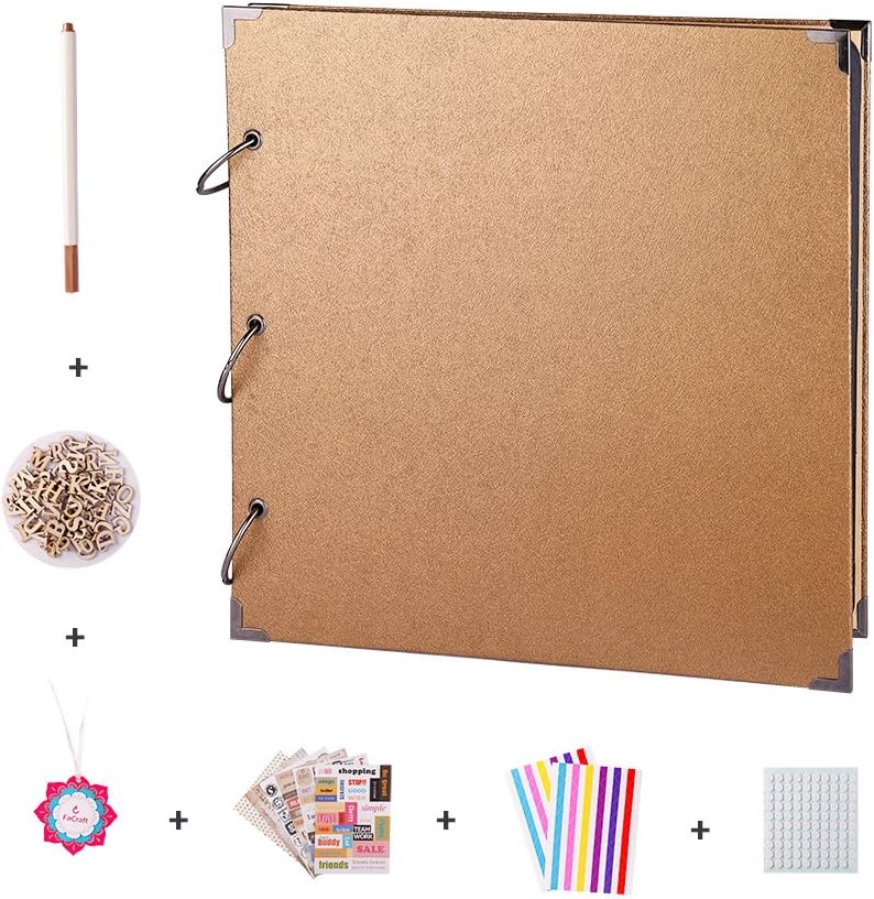 FaCraft 12x12 Scrapbook Album and Accessories (Gold)