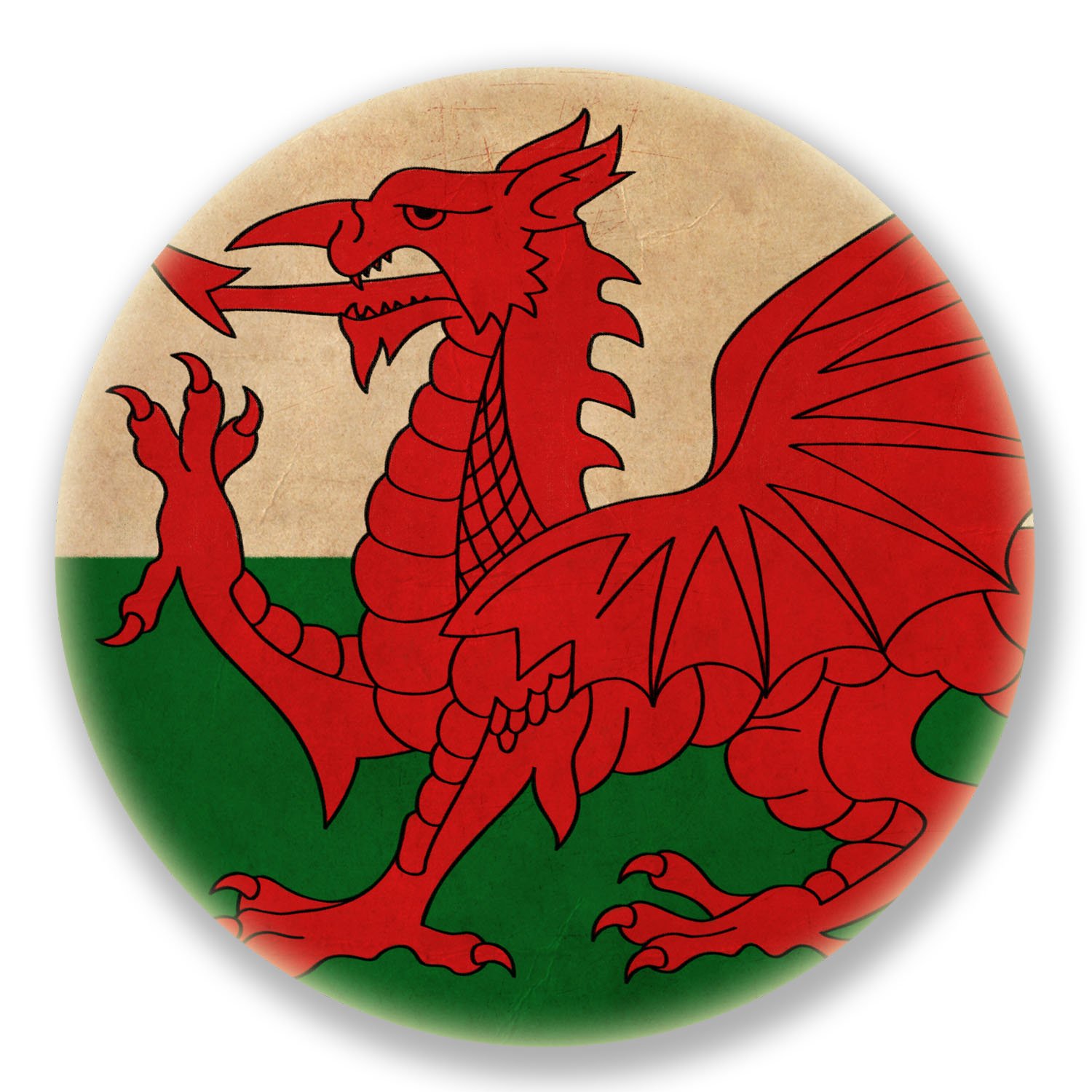 Destinationvinyl Multi 2 X 10Cm Wales Welsh Flag Vinyl Stickers Decal Laptop Car Bike Helmet #6632 (10Cm X 10Cm)
