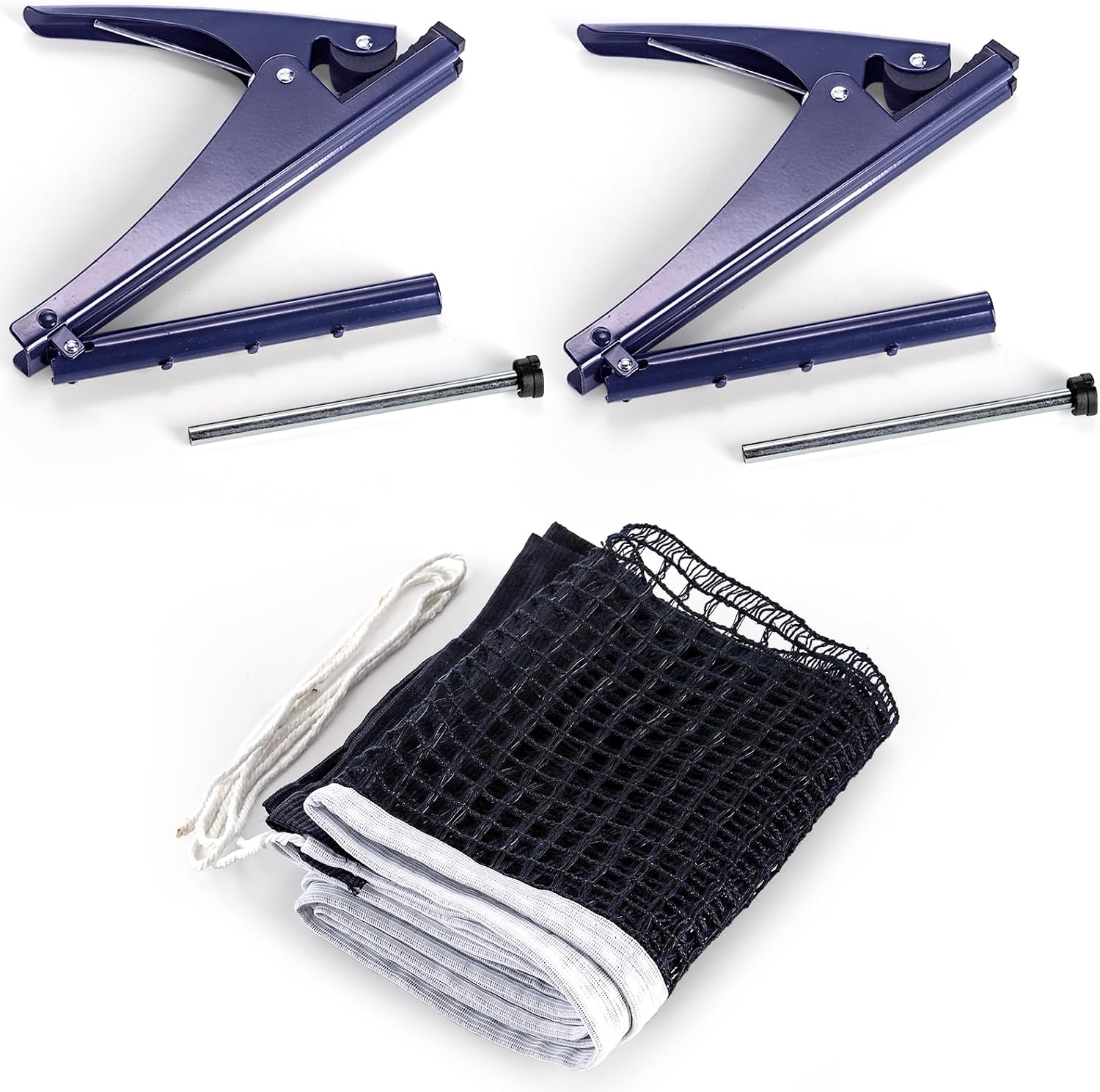 Hbaushun Collapsible Table Tennis Net,Training Competition Professional Ping Pong Net Portable Posts with Adjustable Strength Clip,Stable Base for Standard Table