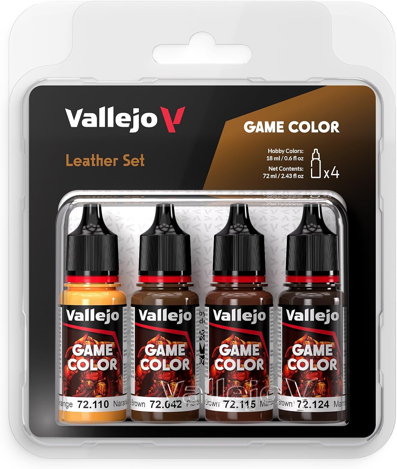 Vallejo - Blue Color Set, Game Color, 4 Bottles x 0.6 fl.oz.