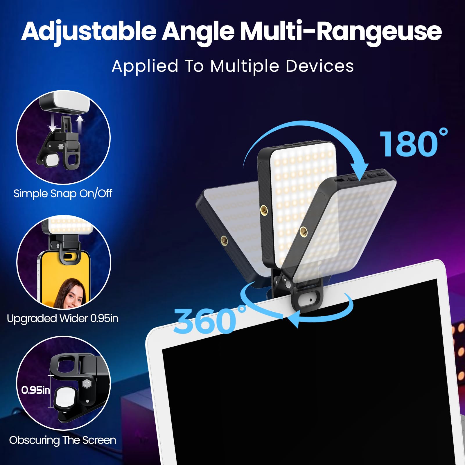 Amazon.com: 136 LED RGB Magnetic Selfie Light, gliship Portable