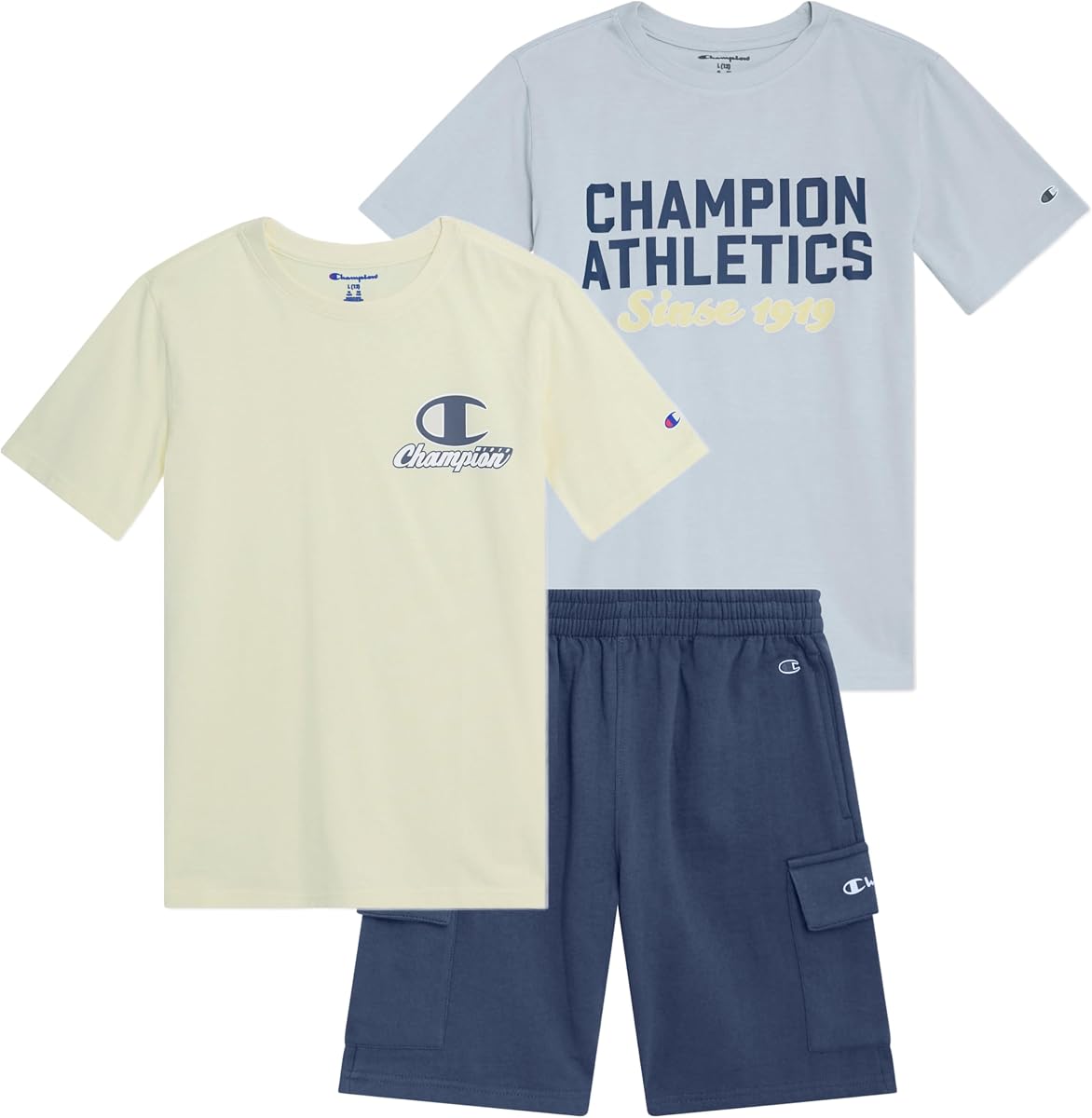Conjuntos cortos y camisetas gráficas de 3 piezas para niños