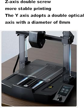 Mini 3D Printer with Auto Leveling, 250mm/s Speed, 22x22x25cm Build Size, Filament Detection & Resume Printing