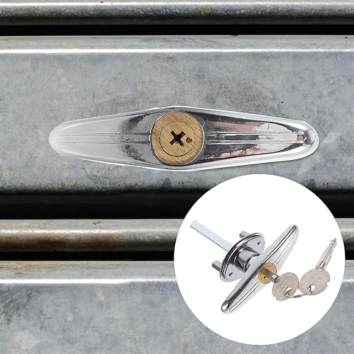 Miniatura 2 de DOITOOL 1 juego de cerradura de puerta de garaje, manija de puerta de garaje, cerradura de cobertizo de repuesto, cerradura de puerta de cobertizo,