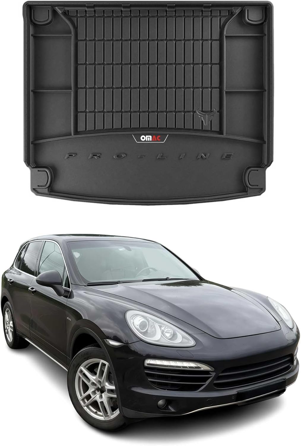 OMAC Premium Cargo Mats Liner for Porsche Cayenne 2011-18 All-Weather Heavy Duty