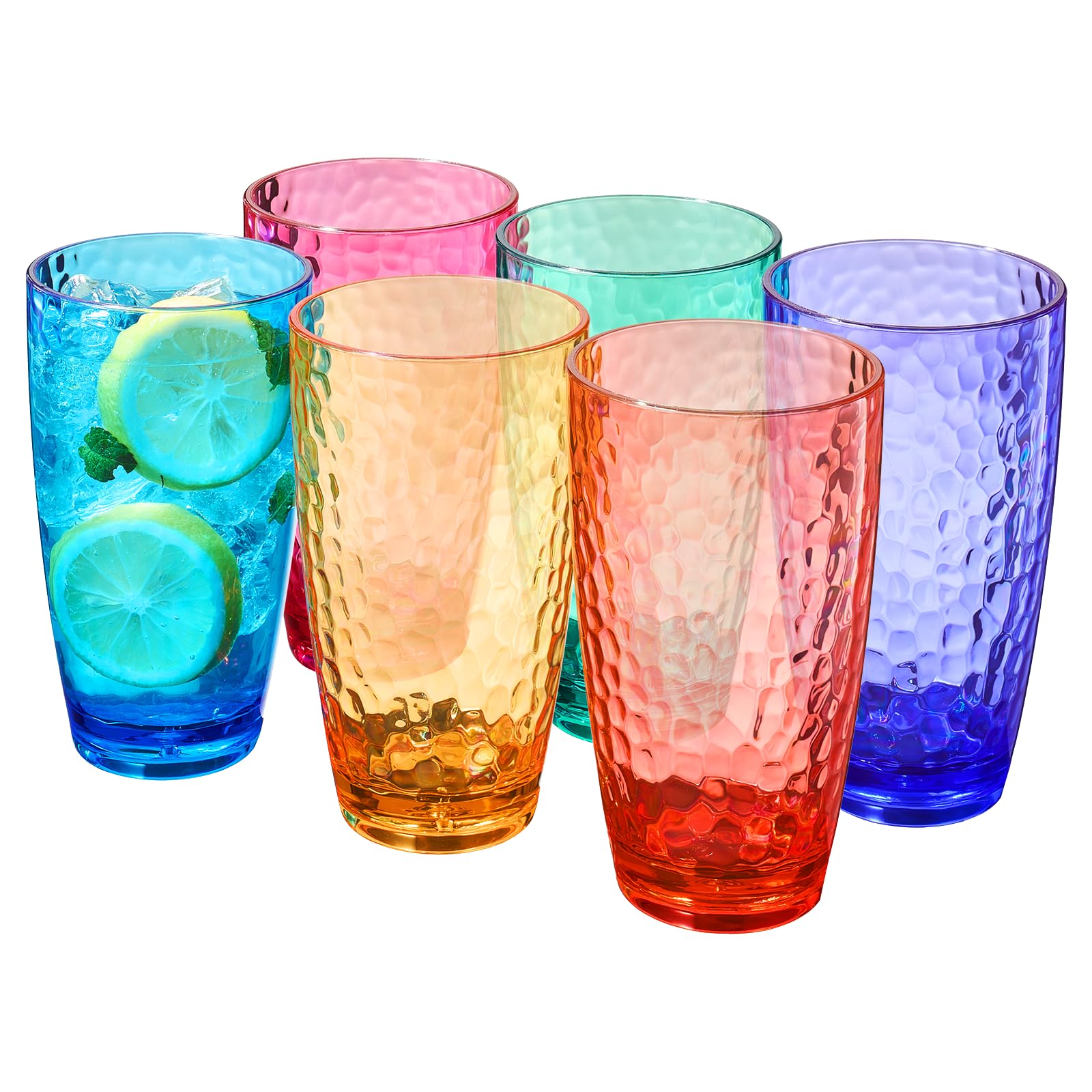 Amazon.com | Khen Iceberg Plastic Reusable Drinking Glasses (Set