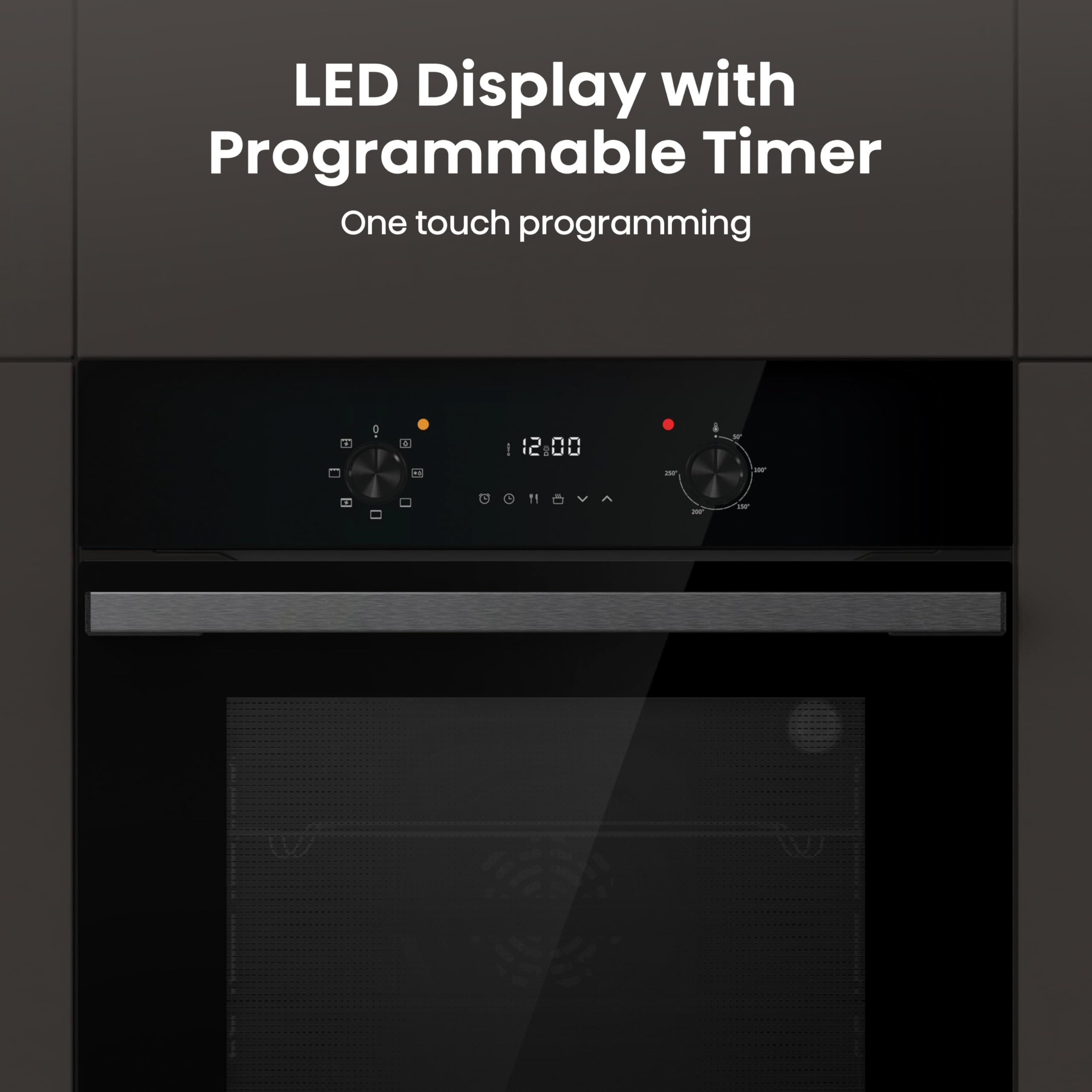 Hisense BI62220ABGUK - Built-in 61L Electric Single Oven with LED Display, Programmable Timer- Black - 530x595x595 mm (DxWxH) - A Rated, Extra Large — view 11