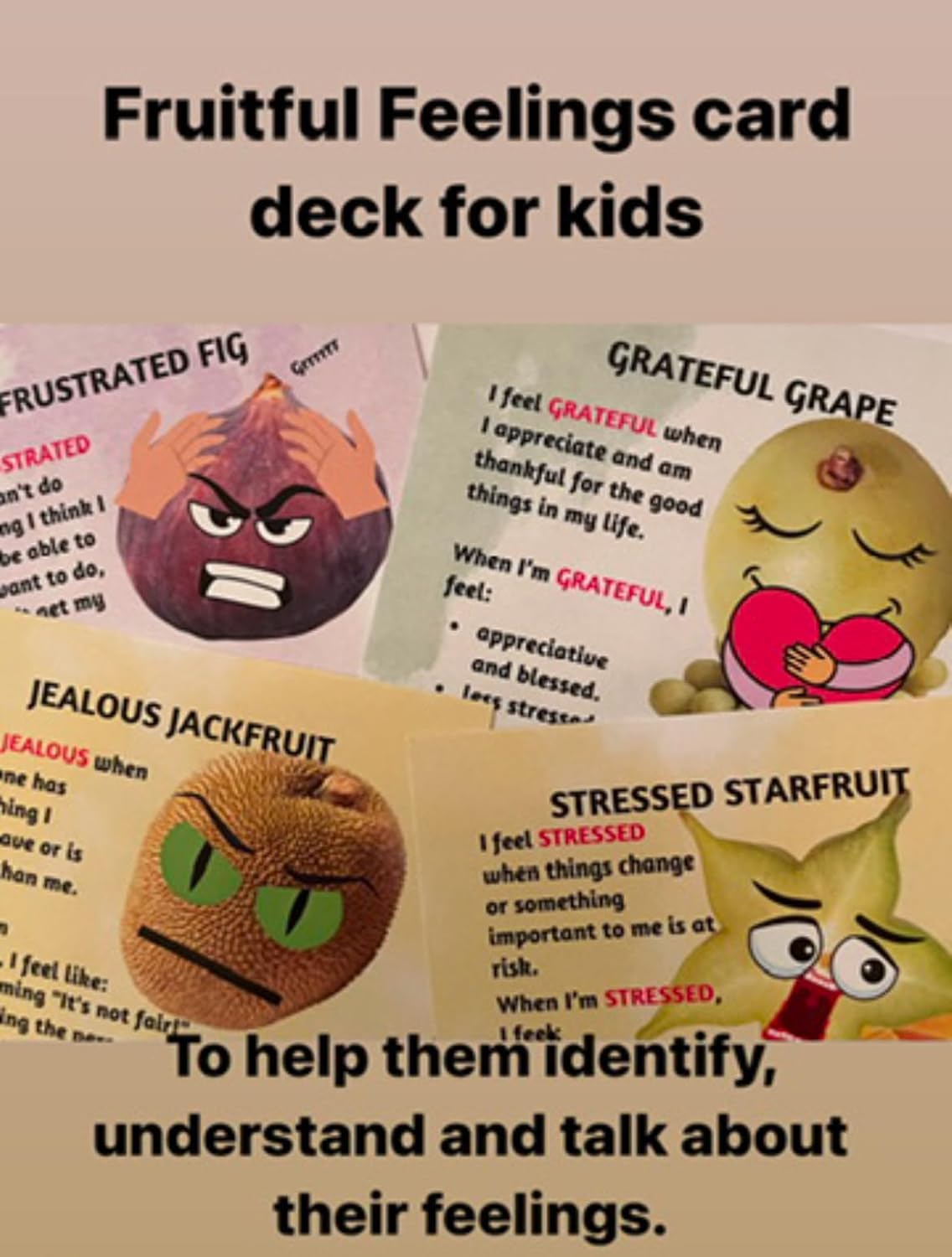 Fruitful Feelings Card Decks for Kids