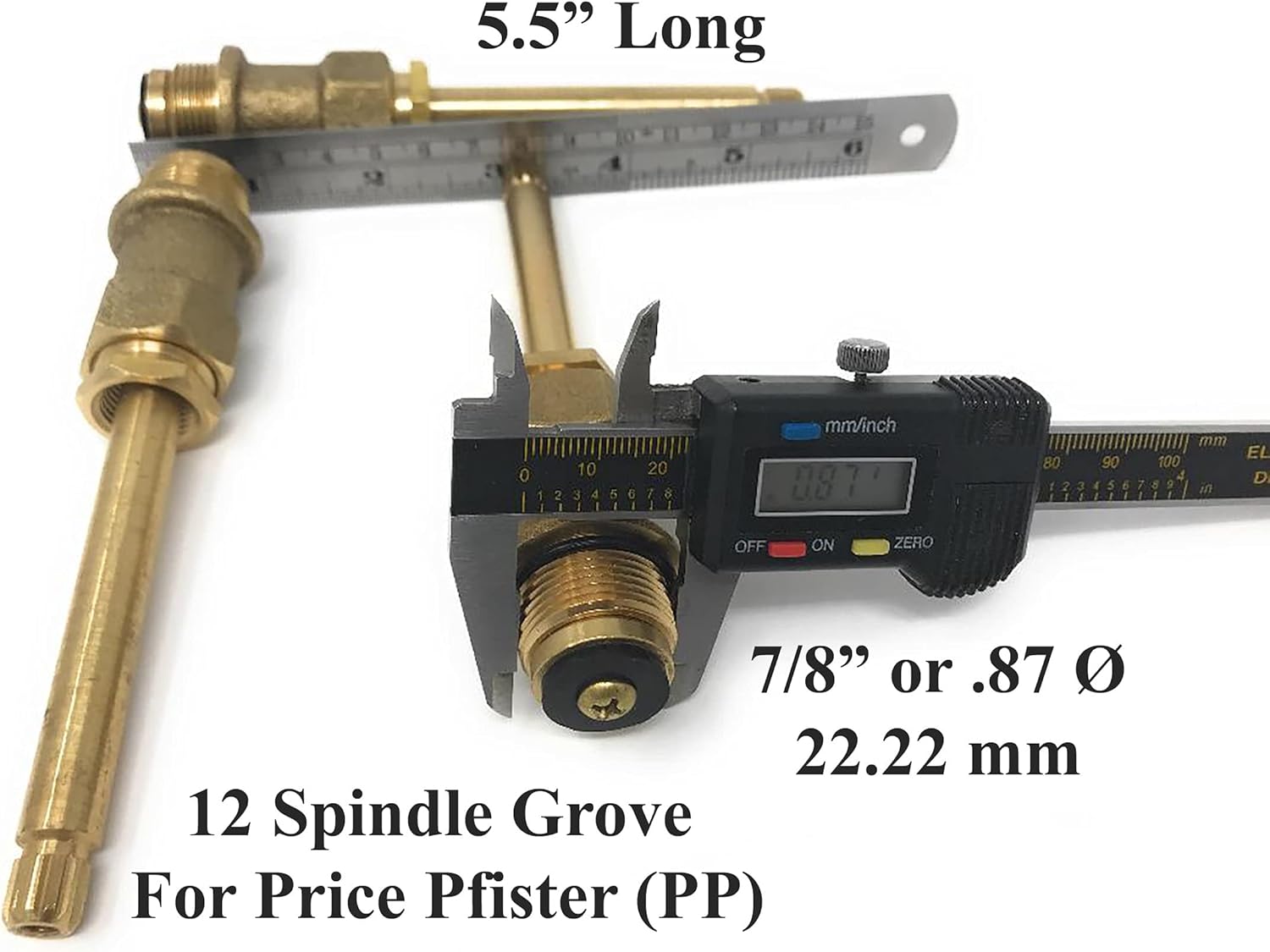 Remodel/Rebuild Trim Kit compatible with Price Pfister Verve Faucets 3 Metal Shower Handle, Seat, Washer, Flanges, Nipple Set
