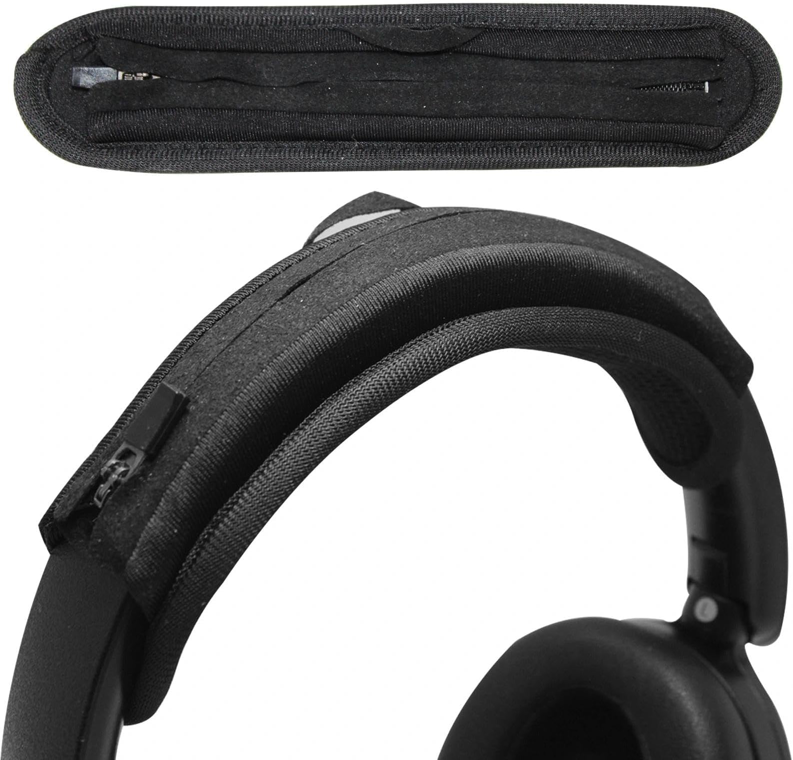 Adhiper Headphone Headband Cushion Cover for Anker Soundcore Space One, Q45, Life Q35 Q30, Q20, Q20i, Q11i, Q10 Headphones, 6mm Thick Soft Cover for Pressure Relief & Anti-Peeling, with Hanging Loop