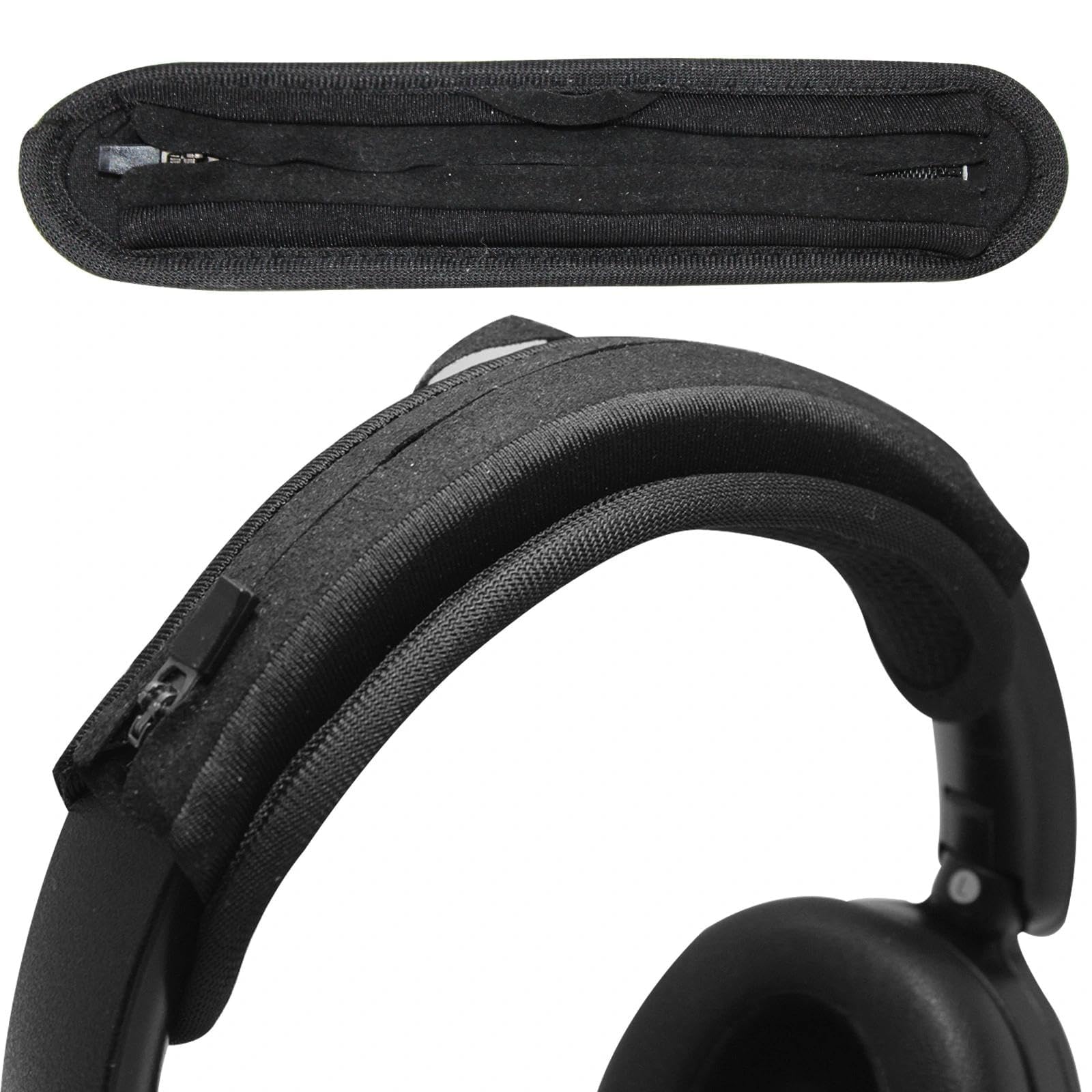 Adhiper Headphone Headband Cushion Cover for Anker Soundcore Space One, Q45, Life Q35 Q30, Q20, Q20i, Q11i, Q10 Headphones, 6mm Thick Soft Cover for Pressure Relief & Anti-Peeling, with Hanging Loop