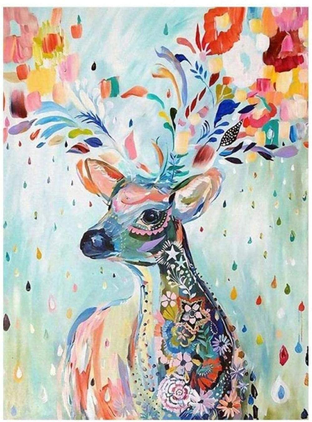 Kit Point De Croix Débutant Adulte – Motif Bouddha, Toile 11CT Pré-imprimée 40x50 Cm – Fil Coton Et Outils Inclus