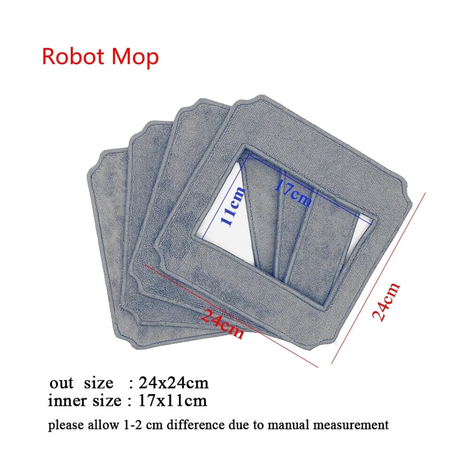 Panno Di Ricambio for Lavavetri Lavabile, 24x24 Cm, Compatibile Con HAOYUNMA, Pezzi Di Ricambio for Aspirapolvere Robot for Pulizia Finestre W140(12pcs)