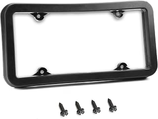AR-PRO Ultimate License Plate Bumper Guard with Mounting Hardware - 1" Thick Rubber License Plate Frame Protects Bumper from Scratches and Dents - Universal Fit for Cars, Trucks, SUVs, and Vans
