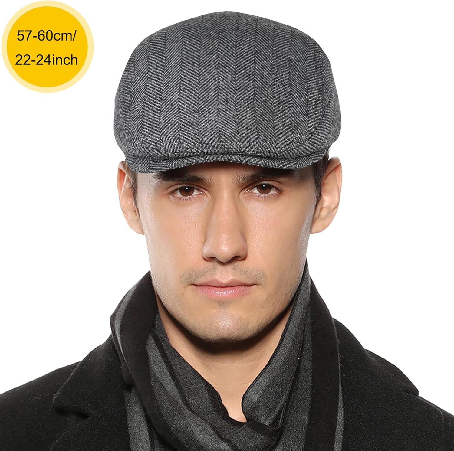 Sumolux Mens Newsboy Hat Flat Cap Gatsby Newsboy Lvy Irish Hats Driving Cabbie Hunting Cap - Image 2