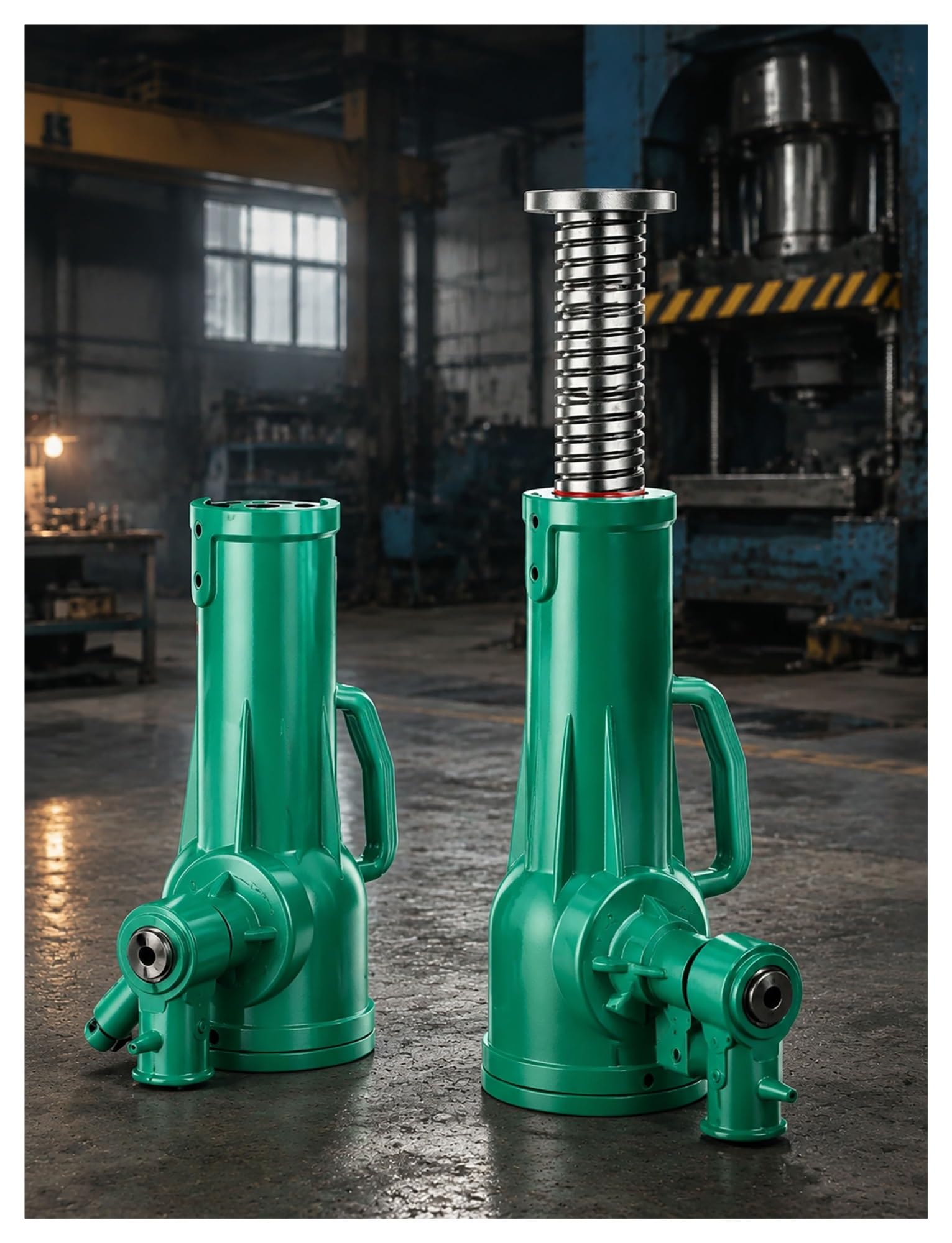Spiralny podnośnik śrubowy - 3.2T-32T mechaniczny podnośnik korbowy ręczny z szeroką podstawą dla stabilnego, wielokątnego użytku pionowego i poziomego