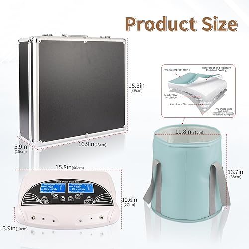 Miniatura 4 de Máquina de baño de pies de desintoxicación iónica dual Pantalla LCD digital Spa Chi Cleanse Cell Detoxification Máquina de hidrógeno negativo con