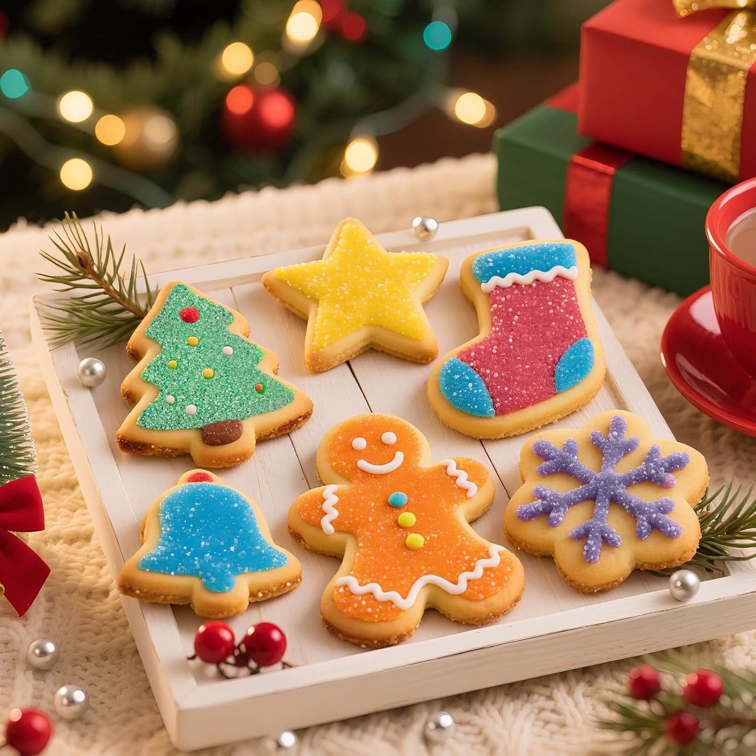 Sanding Sugar Red Orange Blue Green Yellow Purple Sugar Sprinkles Sugars Crystals for Baking Decorating Edible Crystals Pearl Sugars for Cake Cookie Ice Cream Christmas Wedding Holiday Decor 6.7 Oz - Image 4