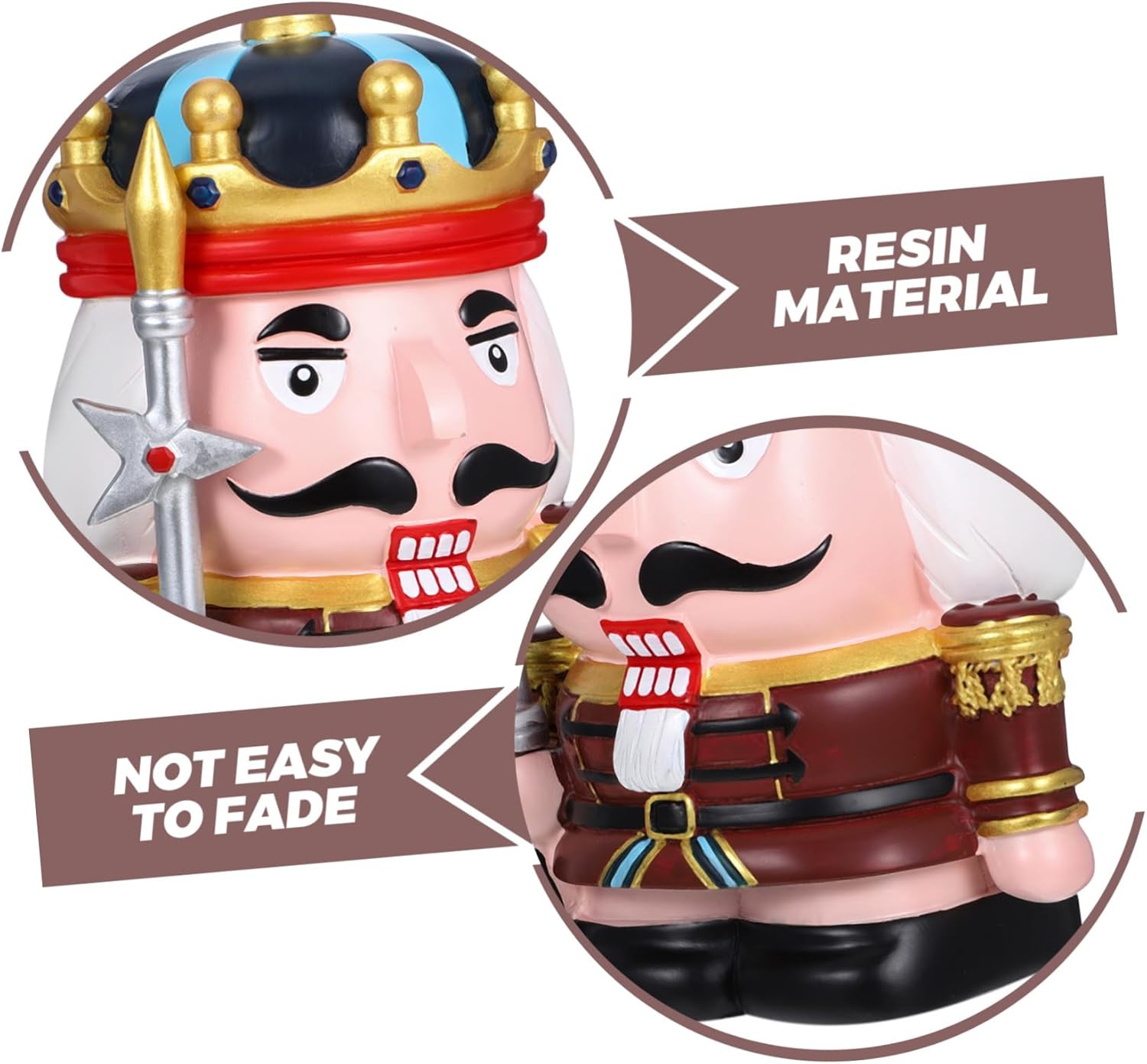 YARNOW Nutcracker Piggy Bank Cute Coin Bank for Money Saving Challenge Box Decorative Cash Savings Bank for Birthdays and Christmas Portable Design with Back Money Slot