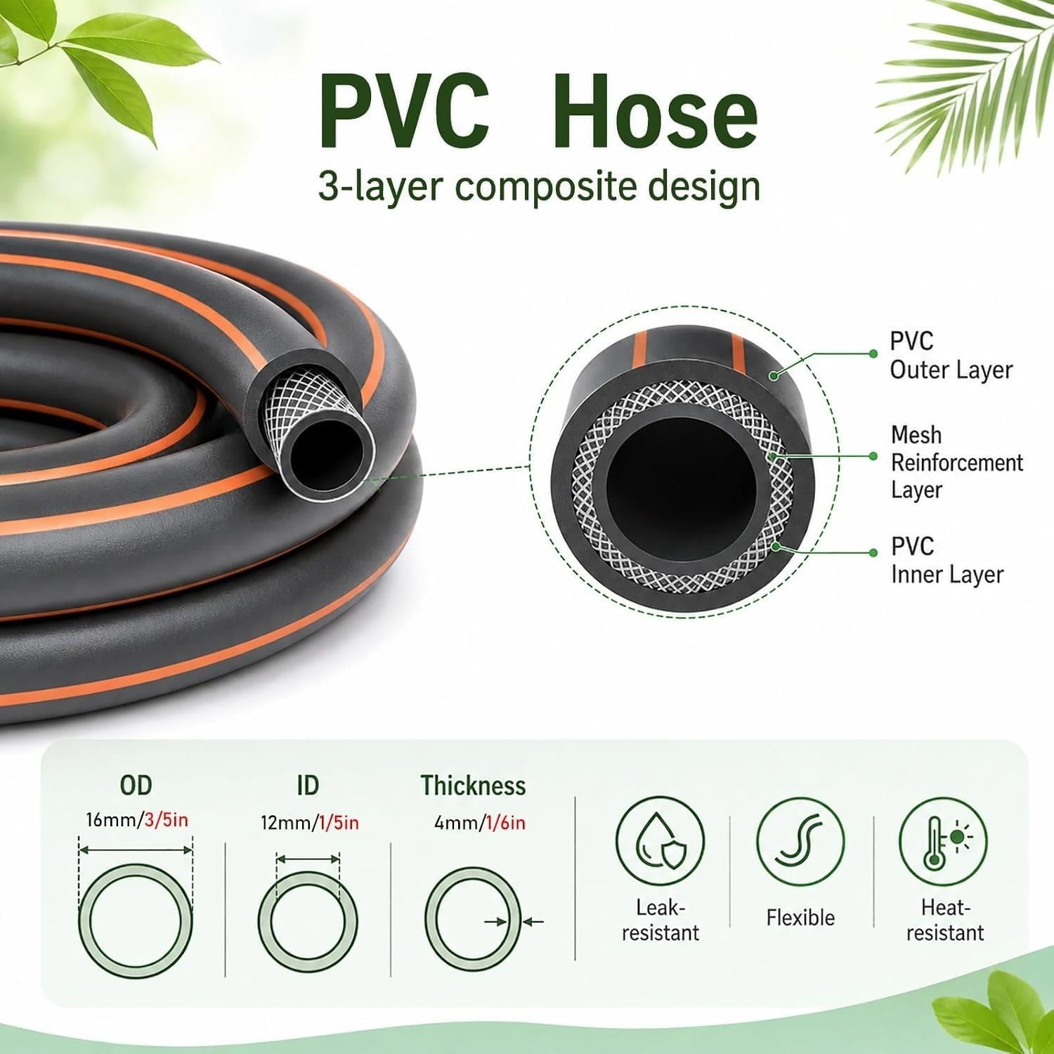 Sistema Irrigazione a Risparmio Idrico Misters piegabili per patio esterno, Ugello in ottone rotante, Sistema di irrigazione giardino giardino giardino(30m/98ft)