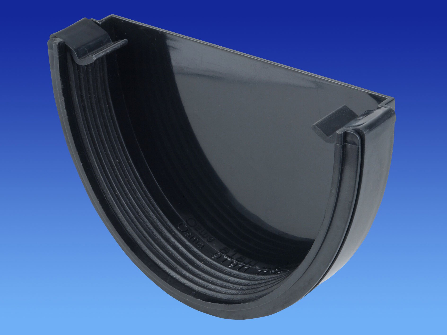 Black 113mm External Stopend for DeepLine 4.5:2.5 Gutter System 9T911B