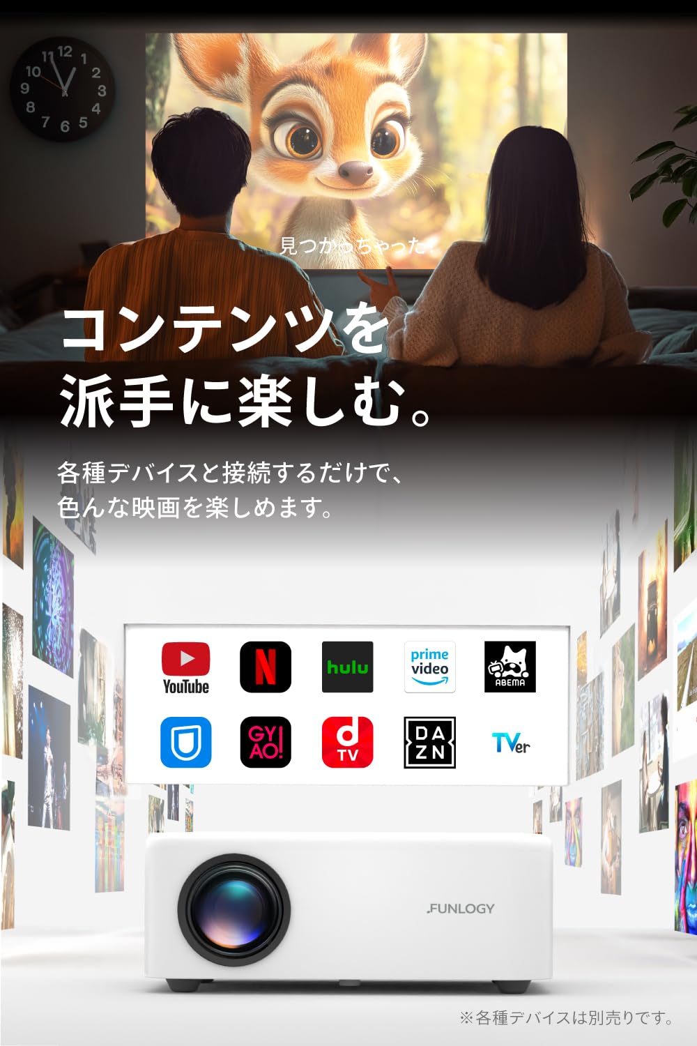 Amazon.co.jp: FUNLOGY Projector（プロジェクター/小型プロジェクター