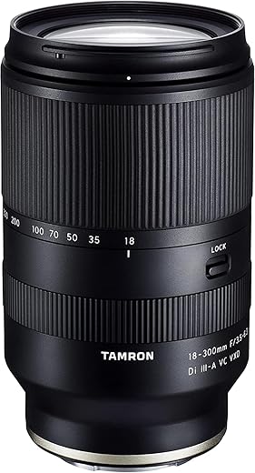 Tamron 18 300mm F/3.5-6.3 Di III-A VC VXD for Sony APS-C Mirrorless Camera Lenses (Black)