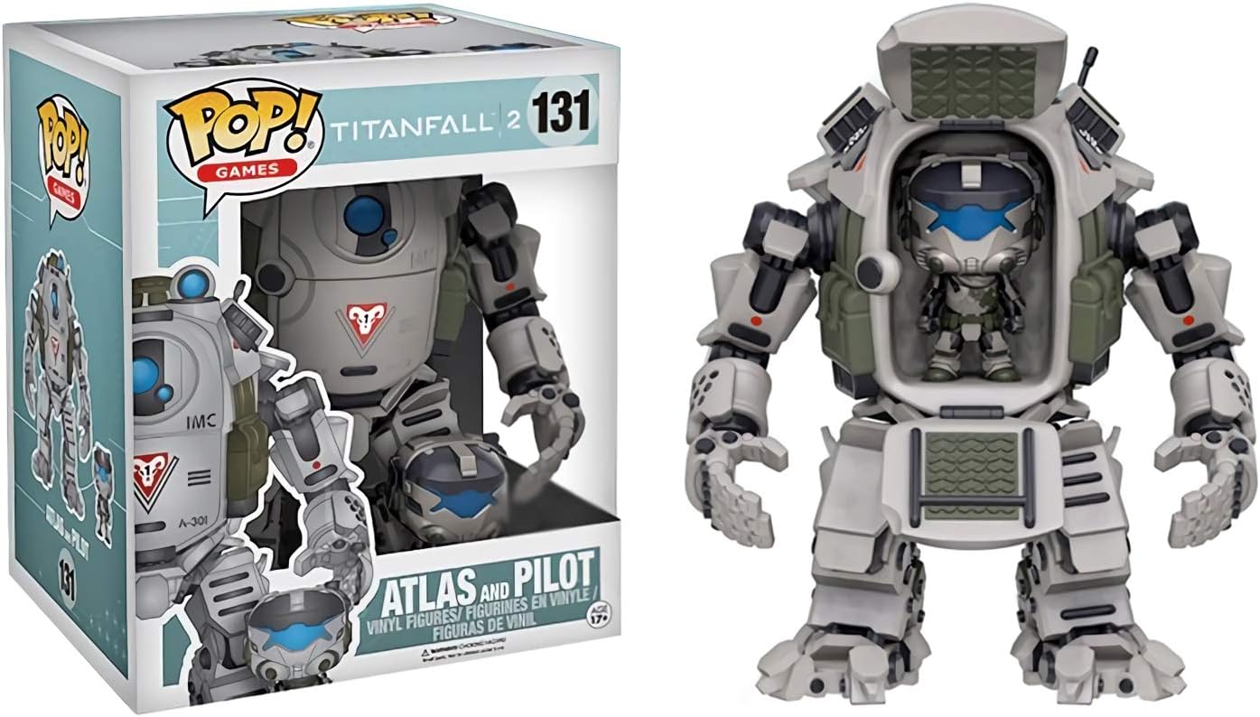 Funko Atlas & Pilot: Titanfall 2 x Deluxe POP! Games Vinyl Figure + 1 Video Games Themed Trading Card Bundle [#131 / 00013]