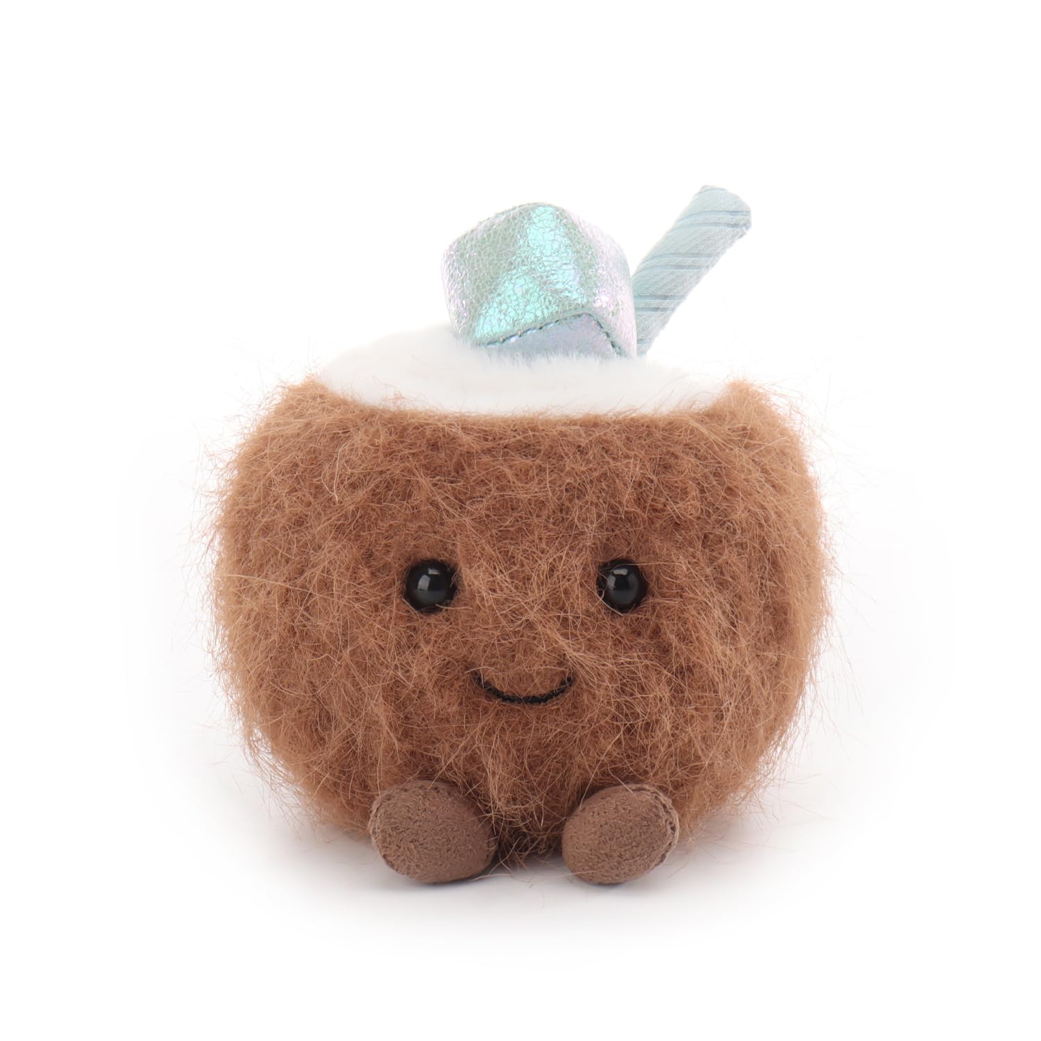 Apricot Lamb Iced Coconut Plushies Stuffed Animals for Baby Girl and Boy, Soft Cute Plush Toys for Kids, 4 Inches