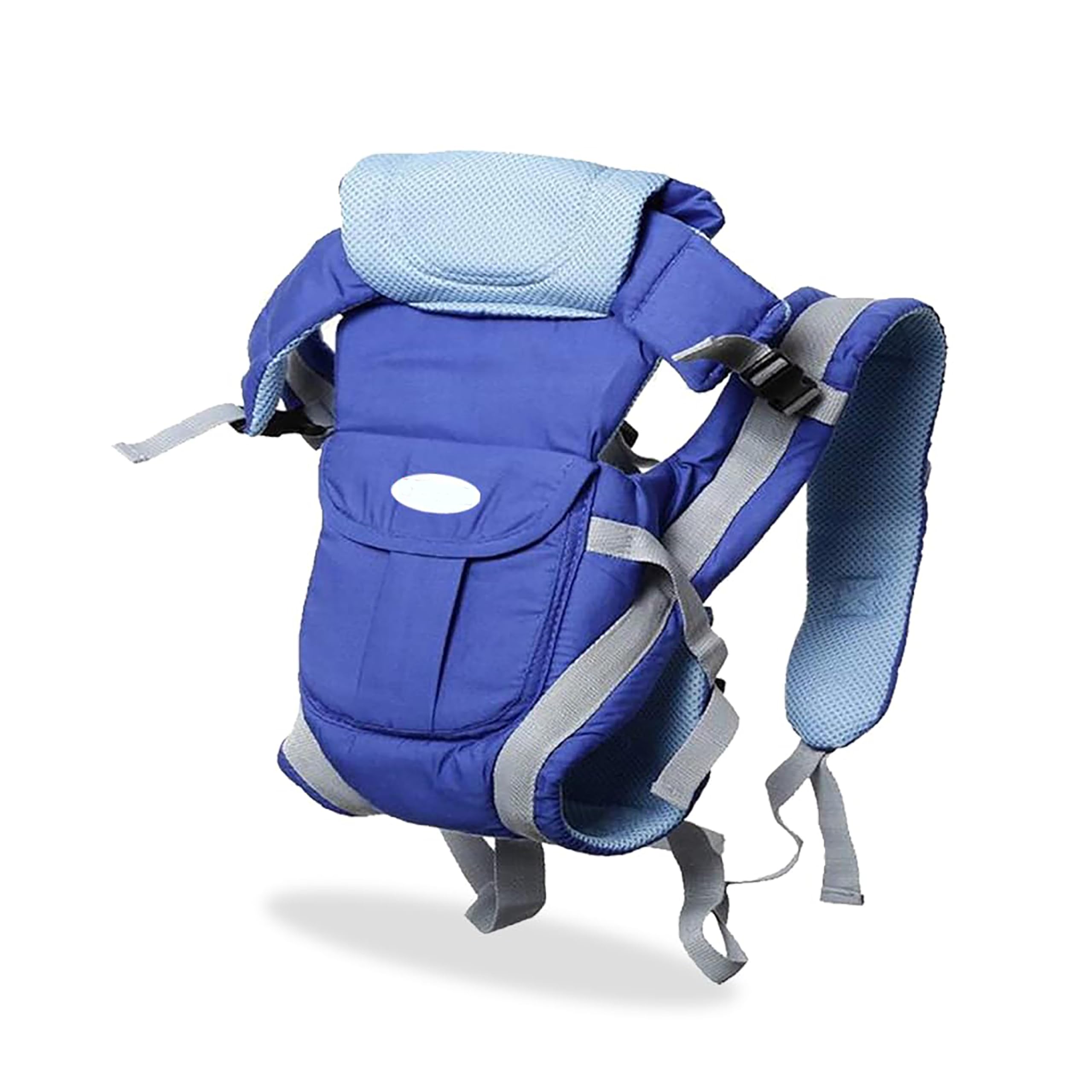 WolkomHome Comfortable Baby Carrier Bag for 0-24 Months | Includes Waist Belt and Head Support | Enhanced Safety with Safety Belt and Buckle Straps (Royal Blue)-image-24