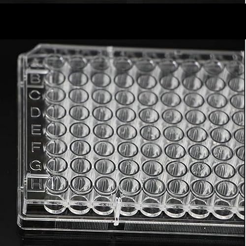 Miniatura 6 de Placa de cultivo de tejidos de 96 pocillos, envuelta individualmente, con tapa, pozos de fondo plano (paquete de 10)