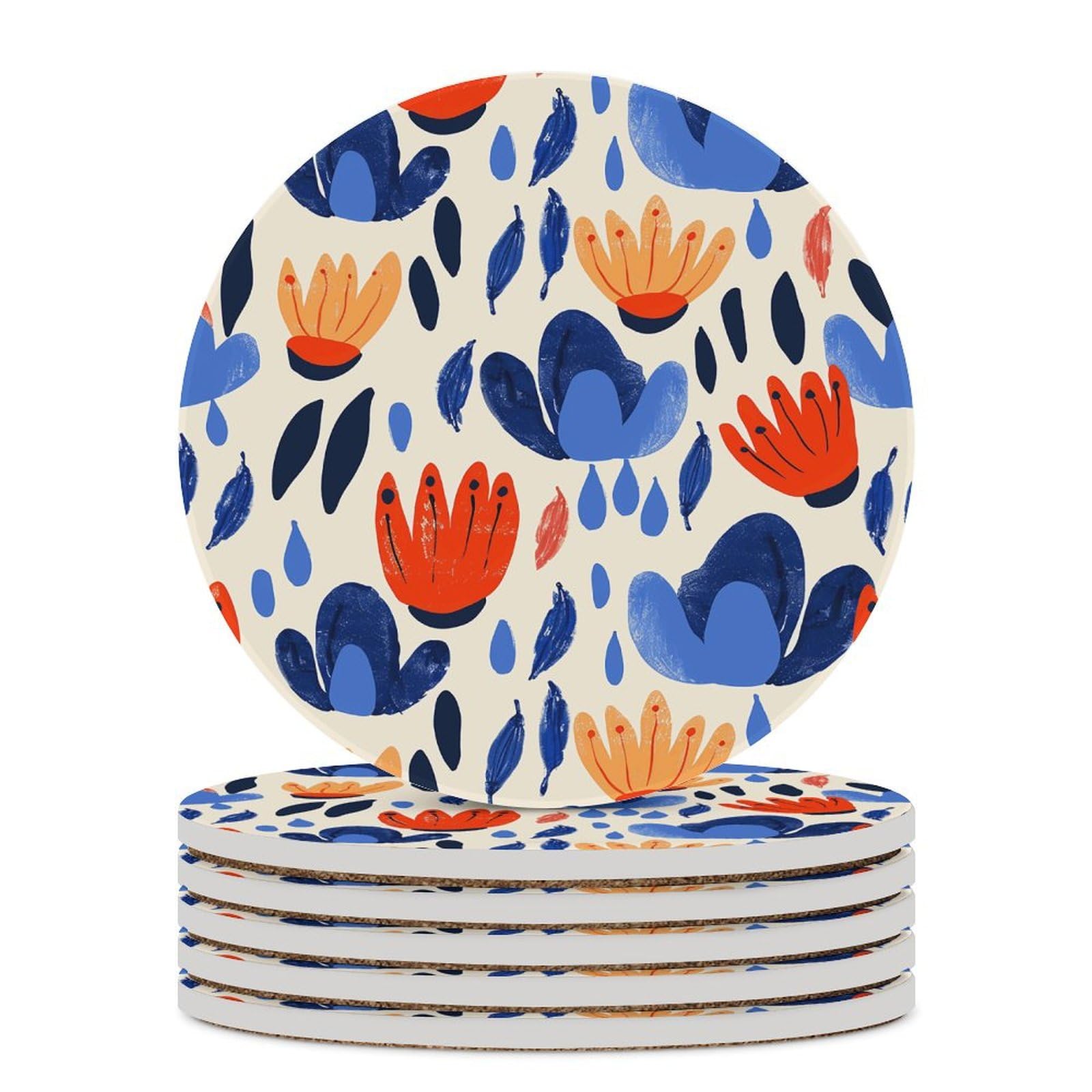 Dessous de verre bleu motif gouttes de pluie pour vos apéritifs