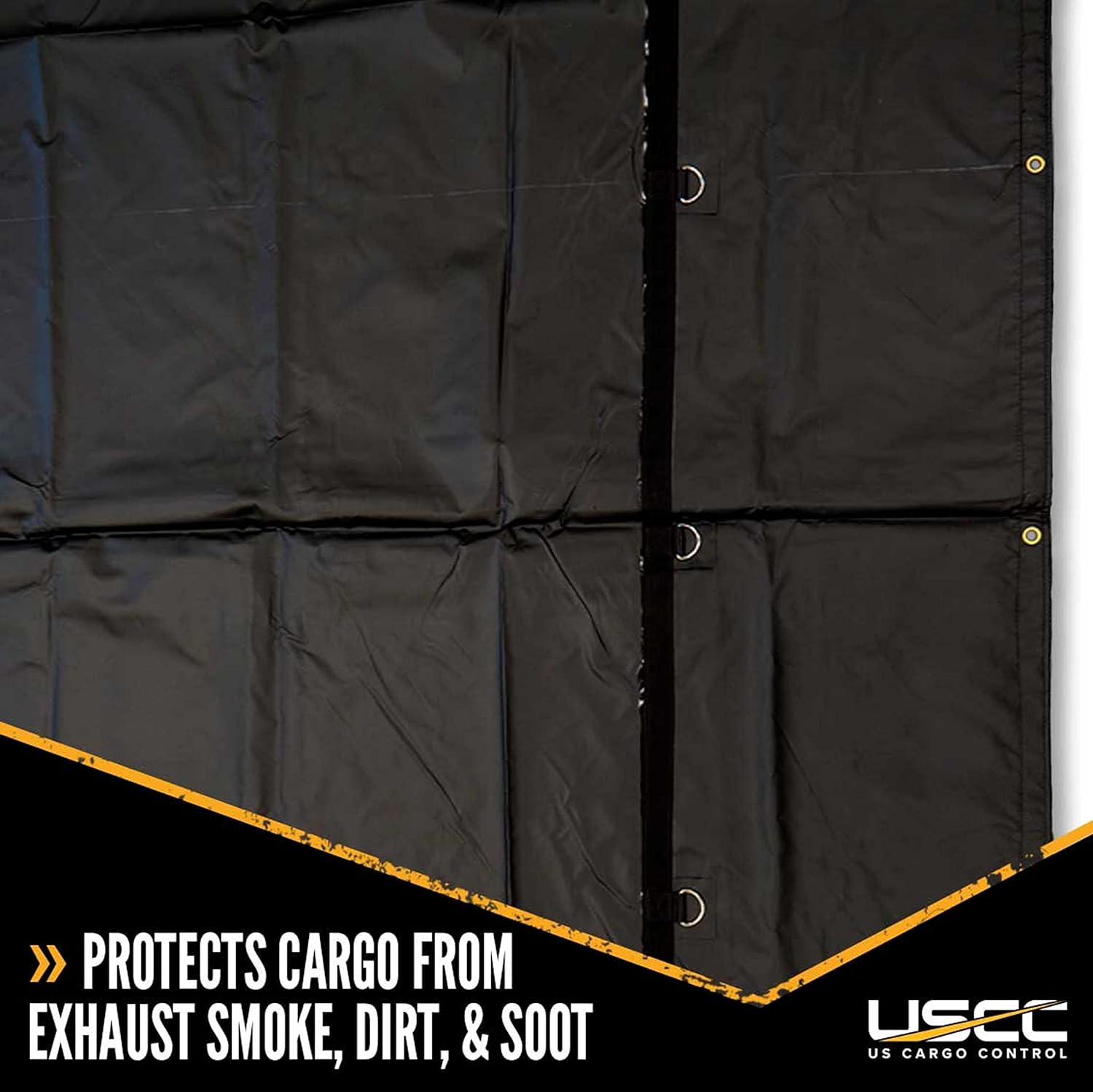 US Cargo Control Heavy-Duty Smoke Tarp - 10 Feet Long x 12 Feet Wide - Protects Your Cargo from Exhaust Smoke, Dirt, and Soot - 18 Ounce PVC-Coated Polyester - Durable Cargo Protection