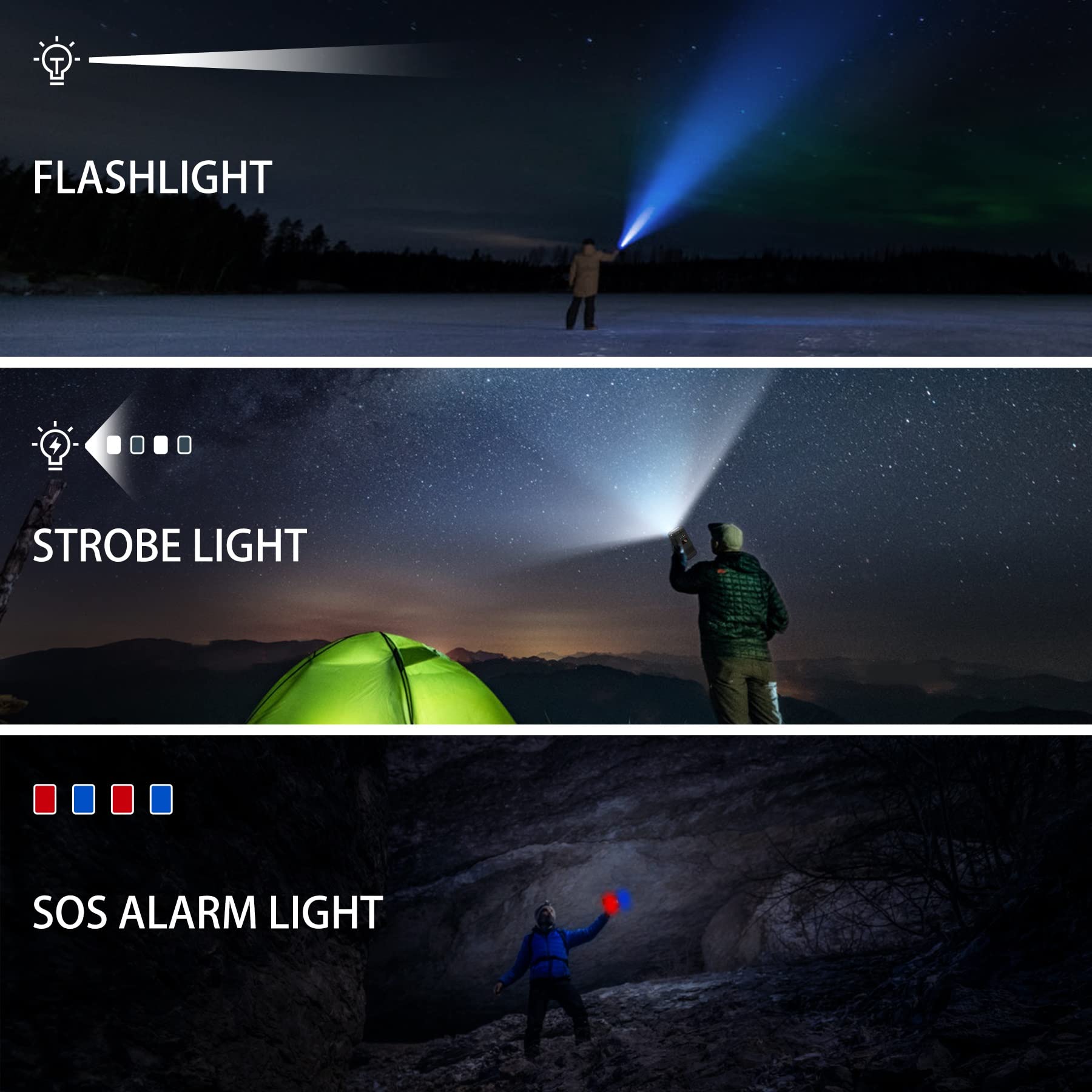 Libovgogo Lanterna da campeggio LED di emergenza DF-585,Altoparlante Bluetooth impermeabile IPX5,Radio di allarme meteo NOAA a manovella con pannello solare,Radio AM FM portatile con torcia,Caricatore