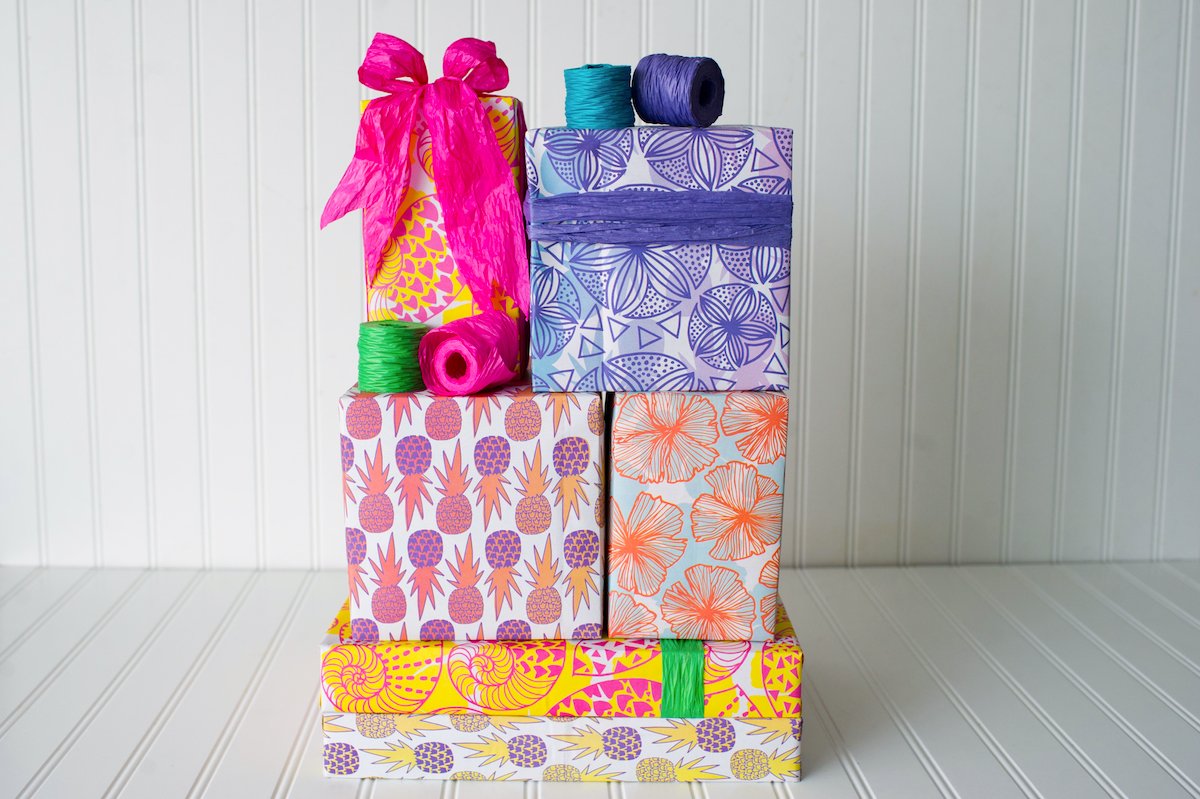 Gift Wrapping Set Mix and Match Wrapping Paper and Ribbon Eco