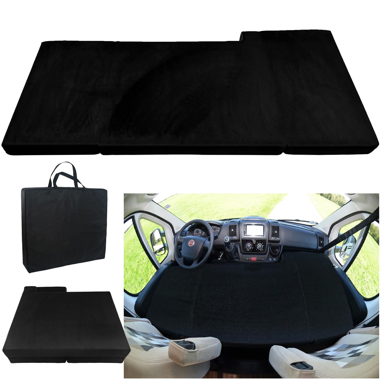Materasso pieghevole e ispessito, compatibile con FIAT Ducato, Citroen Jumper, Peugeot Boxer Camper (2002-2023), accessori per camper, culla