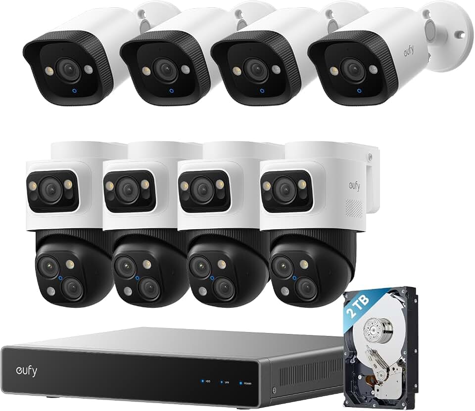 eufy PoE NVR Security System S4 Max + 4 PoE Cam E40 Add-Ons