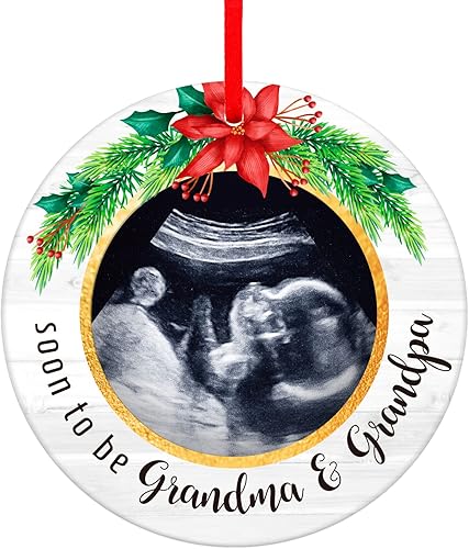 Miniatura 8 de WhatSign Marcos de fotos de ultrasonido, adorno de Navidad 2023, marco de fotos de ecograma, adorno de Navidad para embarazadas, anuncios de bebé,