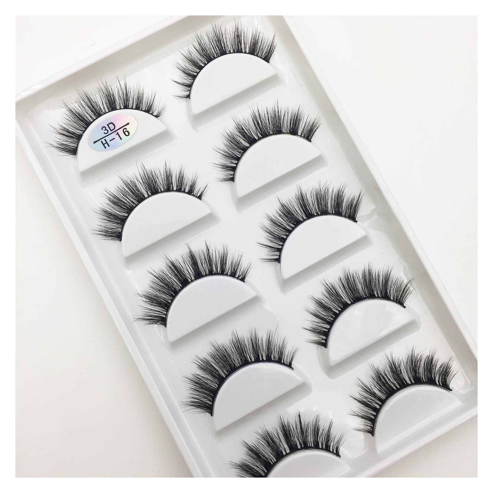 UAMOU 16 stylów 10/50 pudełek 3D rzęsy z norek naturalny krzyż sztuczne rzęsy długi niechlujny makijaż rzęsy Faux Cils Maquillaje Cheerfully (Color : 5Pairs H 16, Size : 100 Boxes 500Pairs)