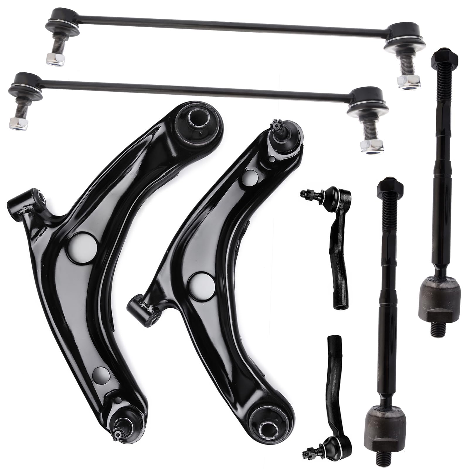 8PC Front Lower Control Arm Kits for Toyota Yaris 2007-2012 K620572 K620573